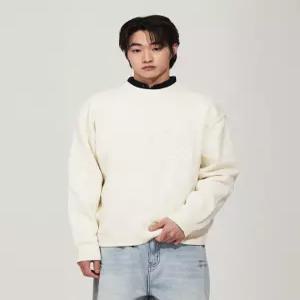 와키윌리 엠보 로고 풀오버 스웨터 크림 니트티 케이블니트 WA2601KT11CM 591521