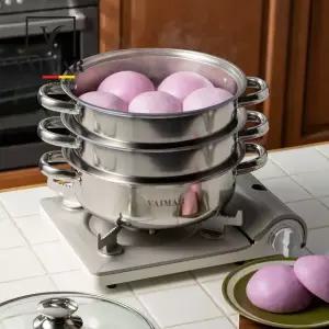 [바이마르] 엔틱 스테인레스 3단 찜솥