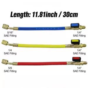R 2 R22 34a 에어컨 SAE 및 5/ R404 유지보수 밸브 AC 6 호스 /4 style A 30cm