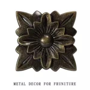 다리와 문틀 등을 위한 색 골동품 금속 장식 꽃 합금 모양 가구 판 아연 청동 재료 antique Bronze 37.5