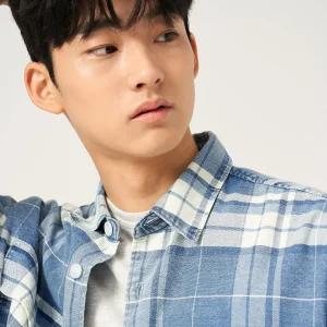 [백화점 정품] 빈폴 멘 [FW25]인디고 체크 아우터형 셔츠 - 블루 BC5764C78P LL