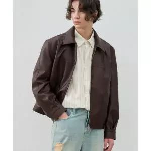 매장정품 드로우핏 DRAW FIT인시전 레더 블루종 자켓 [RED BROWN] DFJK4110RBR 268321