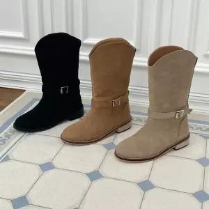 스웨이드 미들부츠 가을 부츠 3.5cm 여성 패션 신발 미디부츠 방한부츠 발편한부츠