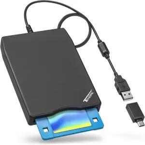 텐닥 USB 플로피 드라이브 리더 35인치 휴대용 외장 44MB FDD 디스켓 Windows 11/0/8/7/2000/XP/Vista PC