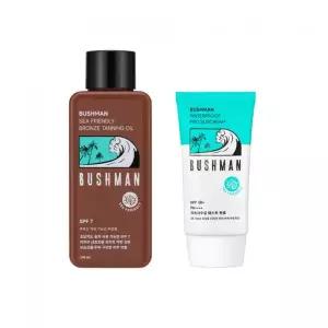 BUSHMAN 부쉬맨 씨프렌들리 브론즈 태닝오일 190ml SPF7, 워터프루프 프로 선크림 50g SPF50+ PA++++ 2종