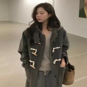 코드그라피 WOOL 더플 롱 코트_그레이 겨울 여성코트 CBCWUCL029GR 3601742