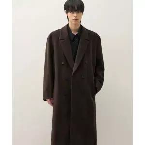 매장정품 드로우핏 DRAWFIT DRAW FIT 프리미어 퓨어 캐시미어 로브 더블 코트 [CHESTNUT BROWN] DFCT5402CB