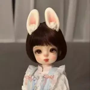 토끼 귀 수지 소재 인형 액세서리 6 노메이크업 선물