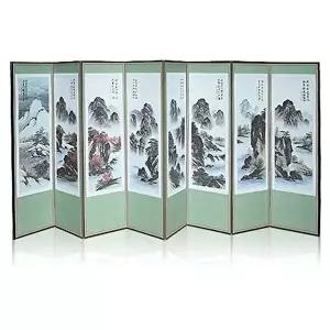 고품질 산수화 8폭 병풍 수공예품 목기 교자상 제기용품 제사용품 W2BFDB0