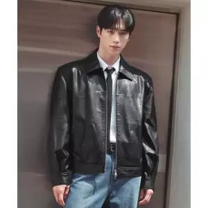 매장정품 드로우핏 DRAWFIT DRAW FIT [서강준PICK]인시전 레더 블루종 자켓 [BLACK] DFJK4110BK 732920