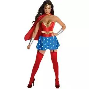 할로윈 한 원더 의상 슈퍼 여성 Supergirl 독신 파티 판타지아 프레 멋진 드레스 W