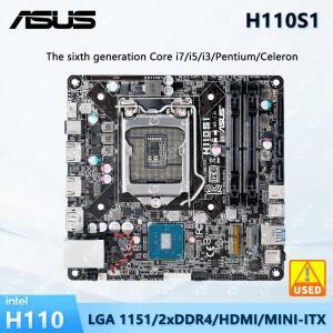 ASUS H110S1 인텔 H110 미니-ITX 마더보드 CPU 6세대 i7 i5 i3 7700 6500 6300 메모리 DDR4 LGA 1151 HDMI
