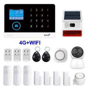 타이보안 PG103 2.4인치 화면 4G WIFI GSM 가정용 불가리안 보안 시스템 (433MHz APP 제어 RFID 카드 및 PI