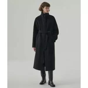 매장정품 드로우핏 DRAWFIT WOMEN 래빗 앙고라 울 하이넥 핸드메이드 롱 코트 [BLACK] DFWMCT5492BK 459989
