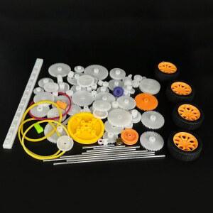 URIMPAVIDO 82PCS 모델 세트 플라스틱 DIY 기어 모터 자동차 RC DC