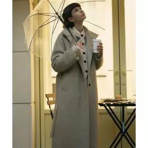매장정품 드로우핏 DRAWFIT WOMEN 래빗 앙고라 울 하이넥 핸드메이드 롱 코트 [OATMEAL] DFWMCT5492OT 4600