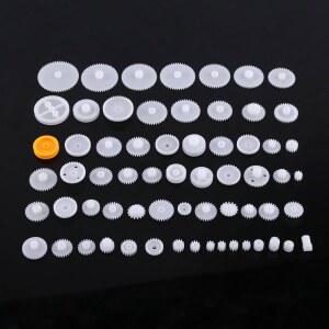 월프론트 플라스틱 벨트 풀리 모터 로봇 더블 기어 DIY 세트 자동차 64종 싱글 키트