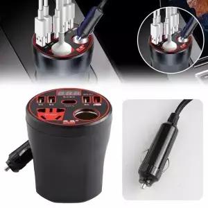200W 자동차 전원 인버터 12V/24V 220V 변환기 LED 디스플레이 다기능 충전기 소켓 빠른 충전 액세서리