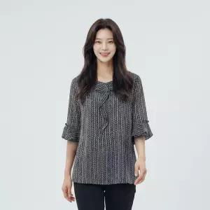 [PAT 여성] 인견 스트라이프 프린트 블라우스_1H42513
