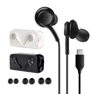 삼성 이어폰 AKG C타입 유선 이어폰 호환 / 갤럭시 S 노트 제트플립 / 블랙 화이트 / 고급형 개별 OPP포장