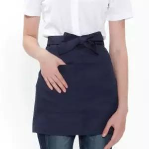 허리형 미니 단색 앞치마 네이비 요리 주방 미술 공방