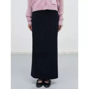 제너럴아이디어 벨티드 H라인 스트라이프 맥시 롱 스커트 [NAVY] WBE3L13513 383200