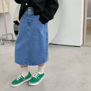 에이치 롱 데님 스커트 R6608