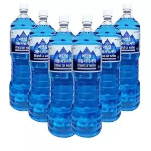 유렵형 사계절 식물성 에탄올  워셔액 1.8L *6개 영하 -25℃에서도 얼지않은 원액