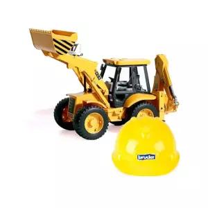 브루더 JCB 4CX 백호우 로더와 헬멧 세트