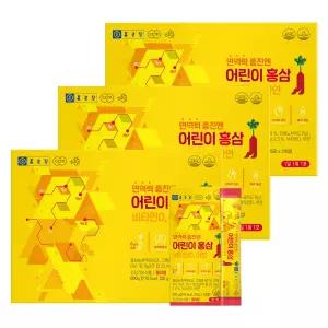 종근당 면역력 증진엔 어린이 홍삼 비타민D 아연 젤리 30포 3세트 / 소비기한 2026-08-12까지
