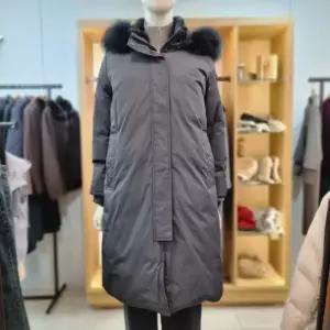 BCBG&올앤선드리 세이브존02 퍼 구스 25년 퍼배색 구스 90%솜털  롱 패딩 코트(국내생