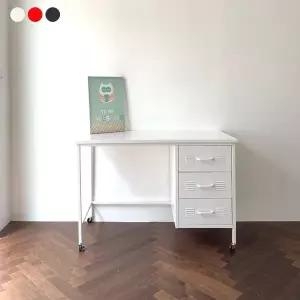 [비카] 인테리어 철제 책상 110x50x75cm 이동식테이블 서랍책상 사무용책상 데스크 컴퓨터책상