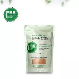 PBS비정제사탕수수천연당 1kg 비정제천연당 3개 사탕수수천연당 발효식품용천연당