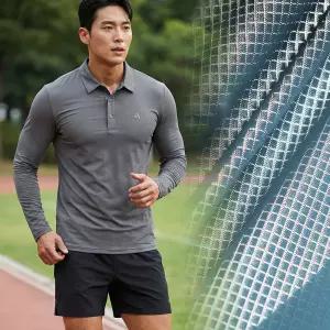 김영주골프 남성 여름 시원한 긴팔 카라티 스판 골프 티셔츠 등산 작업복 기능성 1120