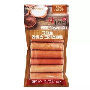 부드러운 강아지 크리스피 롤 쌀 치킨 5개 트릿간식 중형견 개먹이 저칼로리간식