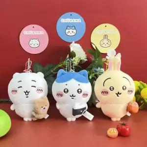 먼작귀 치이카와 스트레스볼 꾹꾹 인형 키링 10cm 귀여운 캐릭터 하치와레 우사기 가르마 고양이 나가노 작가 볼체인 키홀더 가방고리