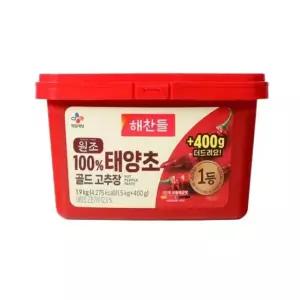 해찬들 100 태양초 골드 고추장 1.9kg