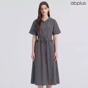 [ab.plus] 라이트 후드 스트링 롱 원피스 (LSA2MO46A)