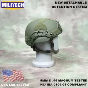 바이크 오토바이 반모헬맷 MILITECH MICH 2002 미드 컷 레벨 3A 아라미드 탄도 방탄 헬멧 9mm 44mag 경량