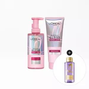 로레알파리 글라이콜릭 글로스 2종 샴푸440ml+헤어팩 200ml)+히알샴푸100ml