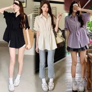 친절한탄씨 셔츠 카라 원피스 밴딩 플레어 시원한원피스 소개팅룩 가을하객룩 30대여성오피스룩