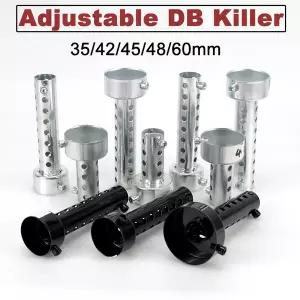 배기음튜닝 머플러 35mm 42mm 45mm 48mm 60mm 배기 조정 가능 DB 킬러 소음기 AR 용 SC Akrapovic 소음 제
