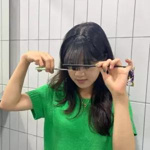 [룽스_65]시스루앞머리가발 앞머리 부분가발 블랙