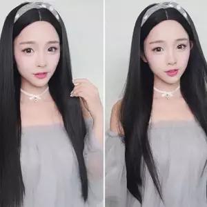 [룽스_65]긴머리 가발 통가발 생머리 스타일