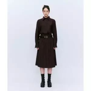 유지 미들 셋업 스커트 갈색 1926290