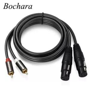 믹서 스피커용 차폐 OFC 오디오 2RCA 듀얼 Bochara 암수 케이블 5m XLR Model A .5미터