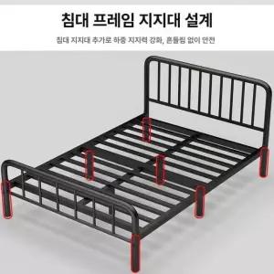 접이식 침대 철제 프레임 슈퍼싱글 조립식 무헤드보드 매트리스 받침대