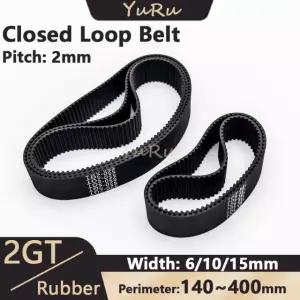 2MGT 2GT 벨트 폭 6/ 고무 경계 50 루프 44 40 5mm 0/ 42 폐쇄 개 6mm 200mm