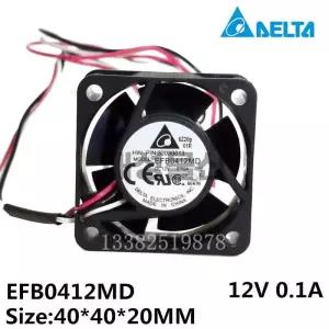 델타 EFB0412MD 40mm 12V 0.1A 3핀 3선 쿨링팬 컴퓨터 케이스용