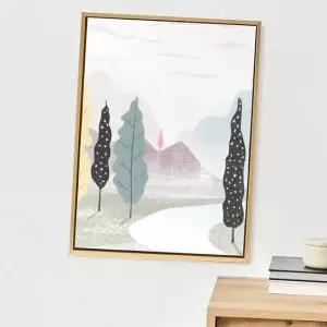 일러스트 캔버스 액자 풍경A 30x40cm 그림 카페 캔버스액자틀 북유럽